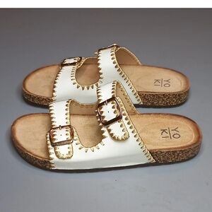 YOKI Gian-218 Women  Double Buckle Cork Cushioned Footbed  Open Toe Sandals 8.5